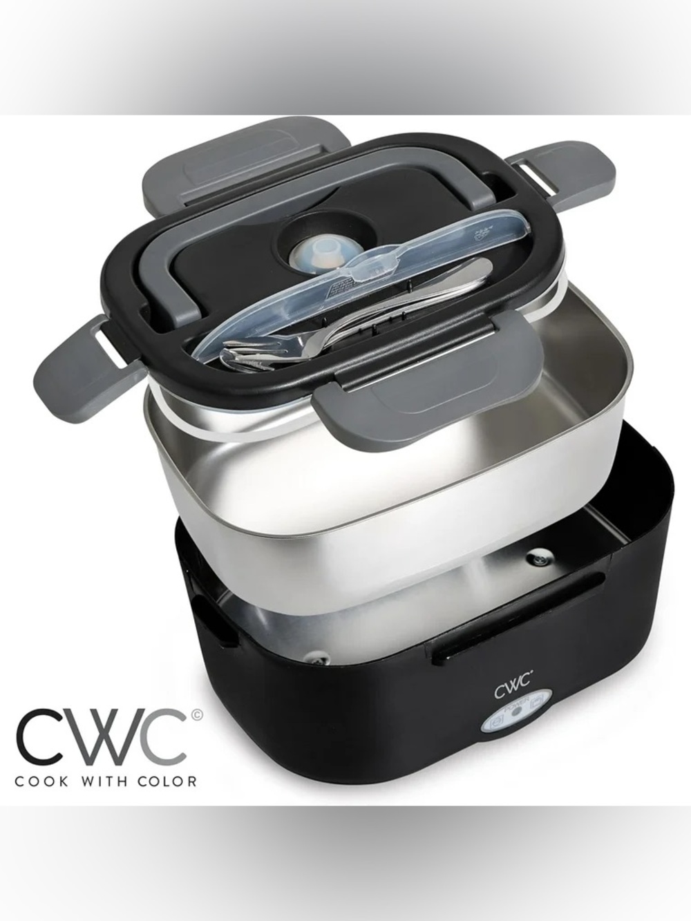 Gray Electric Lunch Box - Portable Food Warmer